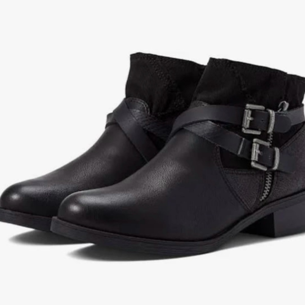 Blowfish Black Ankle Booties with Buckle Detail size 7 New in Box